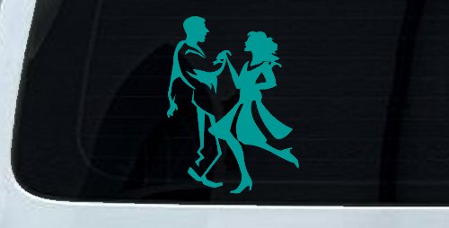 Couple Dancing Line Art People Car or Truck Window Decal Sticker