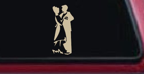 Couple Dancing Line Art People Car or Truck Window Decal Sticker