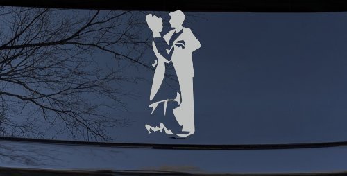 Couple Dancing Line Art People Car or Truck Window Decal Sticker
