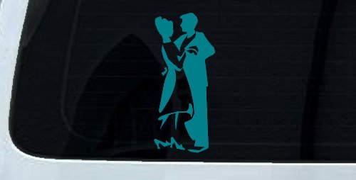 Couple Dancing Line Art People Car or Truck Window Decal Sticker