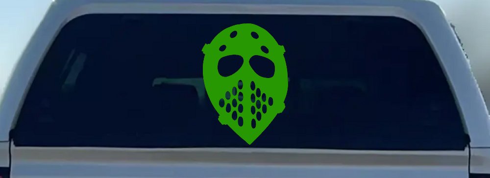 Hockey Mask Sports Car or Truck Window Decal Sticker