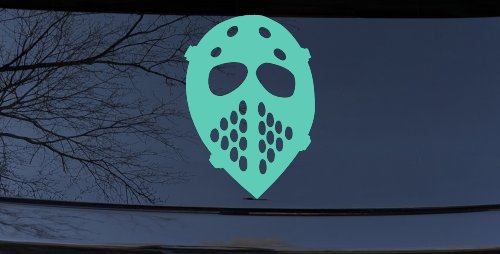 Hockey Mask Decal for Car Truck Window Vinyl Sticker (Mint)