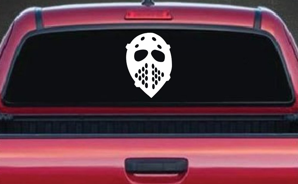 Hockey Mask Sports Car or Truck Window Decal Sticker