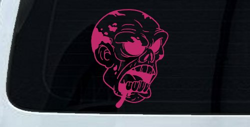 Bloody Zombie Head Funny Car or Truck Window Decal Sticker
