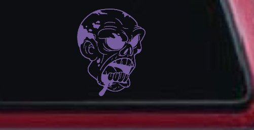 Bloody Zombie Head Funny Car or Truck Window Decal Sticker