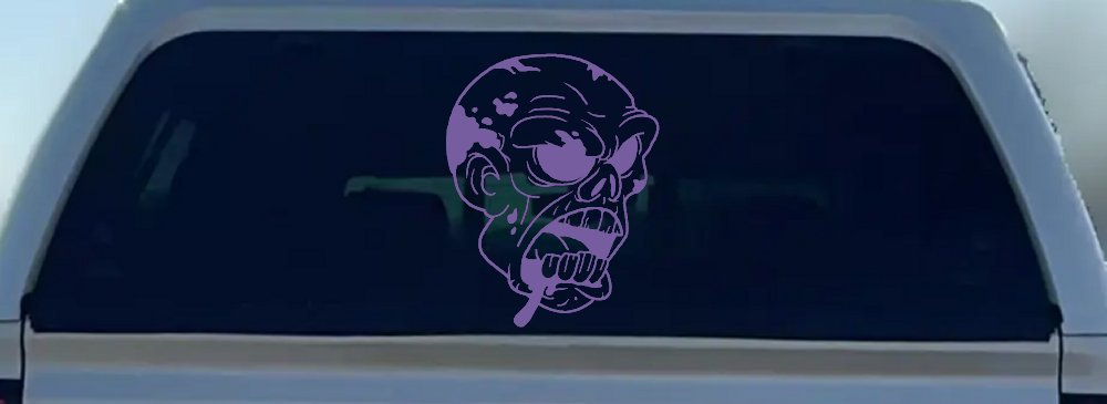 Bloody Zombie Head Funny Car or Truck Window Decal Sticker