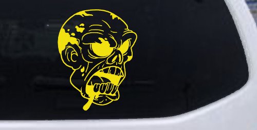 Bloody Zombie Head Funny Car or Truck Window Decal Sticker