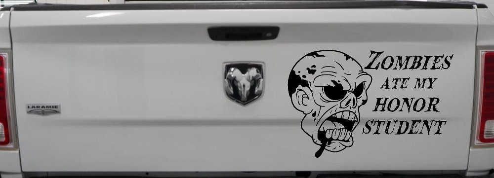 Zombies Ate my Honor Student Funny Car or Truck Window Decal Sticker