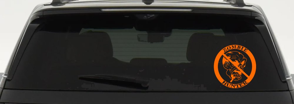 Zombie Hunter Funny Car or Truck Window Decal Sticker