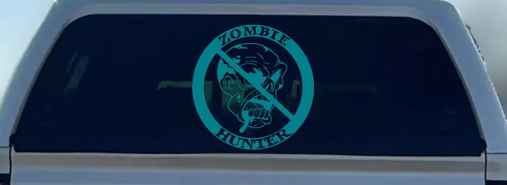 Zombie Hunter Funny Car or Truck Window Decal Sticker