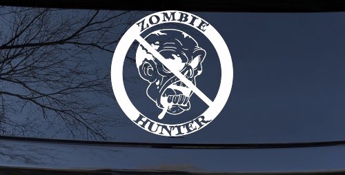 Zombie Hunter Funny Car or Truck Window Decal Sticker