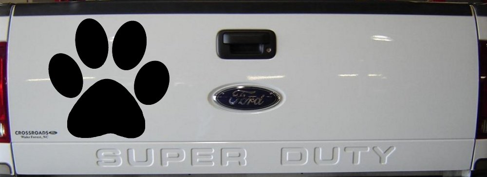 Dog or Cat Paw Sports or Animals Car or Truck Window Decal Sticker (Black)