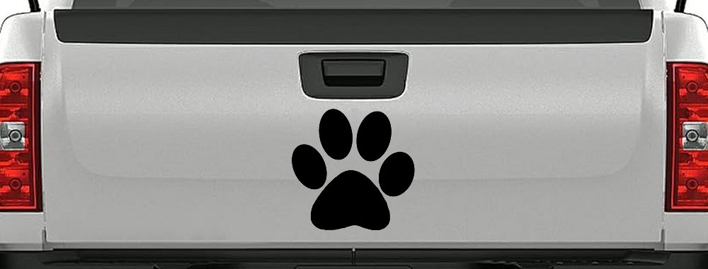 Dog or Cat Paw Sports or Animals Car or Truck Window Decal Sticker (Black)