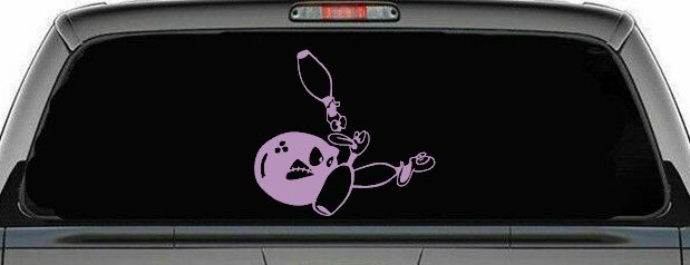 Funny Bowling Ball and Pins Sports Car or Truck Window Decal Sticker (Lilac)