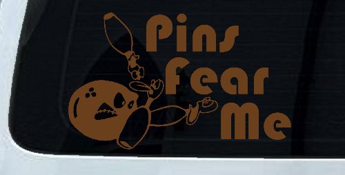Pins Fear Me Bowling Car or Truck Window Decal Sticker