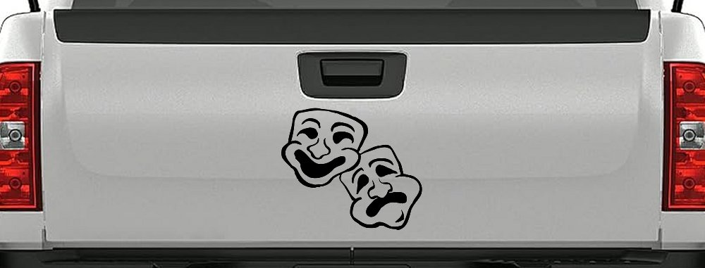 Drama Theater Masks Car or Truck Window Decal Sticker