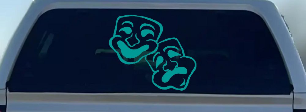 Drama Theater Masks Car or Truck Window Decal Sticker