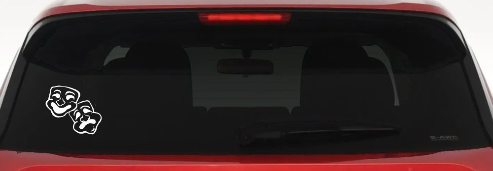 Drama Theater Masks Car or Truck Window Decal Sticker