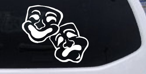 Drama Theater Masks Car or Truck Window Decal Sticker