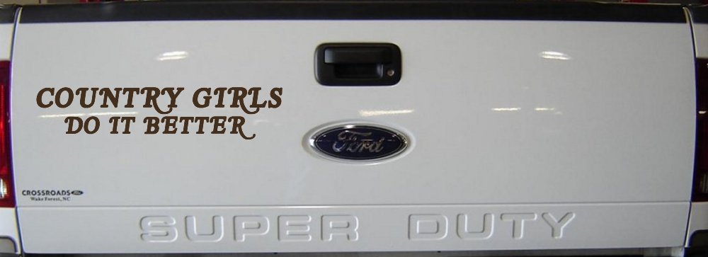 Country Girls do It Better Western Car or Truck Window Decal Sticker (Brown)