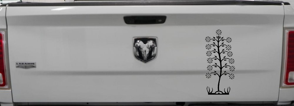 Flower Stalk Car or Truck Window Decal Sticker