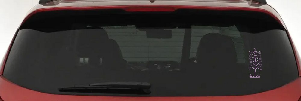 Flower Stalk Car or Truck Window Decal Sticker