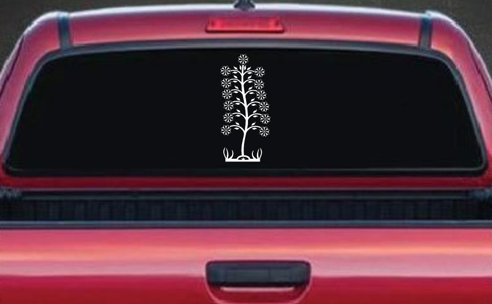Flower Stalk Car or Truck Window Decal Sticker