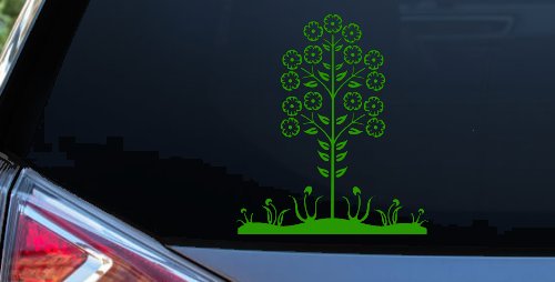 Flower Stalk Big Blooms And Vines Car or Truck Window Decal Sticker