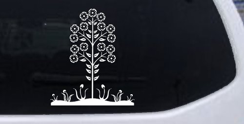 Flower Stalk Big Blooms And Vines Car or Truck Window Decal Sticker