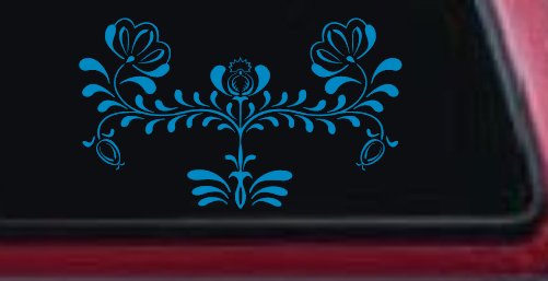 Flowers Swirl And Vines Car or Truck Window Decal Sticker