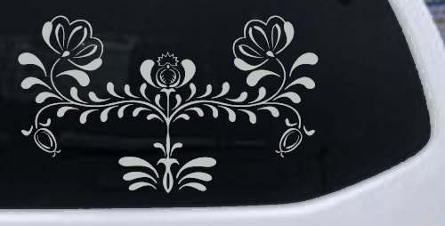 Flowers Swirl And Vines Car or Truck Window Decal Sticker