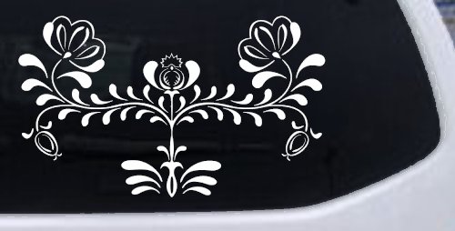 Flowers Swirl And Vines Car or Truck Window Decal Sticker