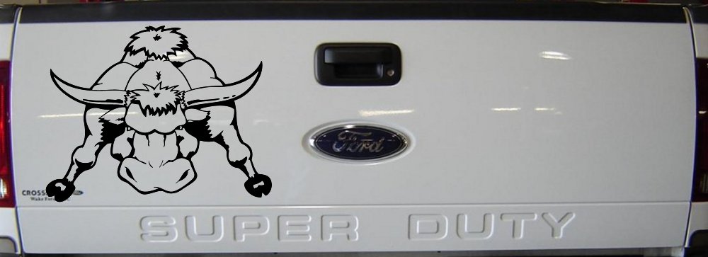 Mean Bad Bull Western Farm Ranch Car or Truck Window Decal Sticker