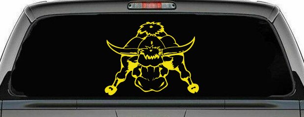Mean Bad Bull Western Farm Ranch Car or Truck Window Decal Sticker