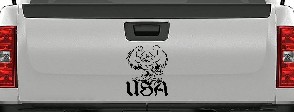 USA Muscle Bald Eagle Military Car or Truck Window Decal Sticker