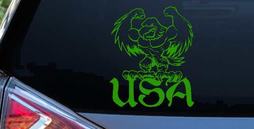 USA Muscle Bald Eagle Military Car or Truck Window Decal Sticker