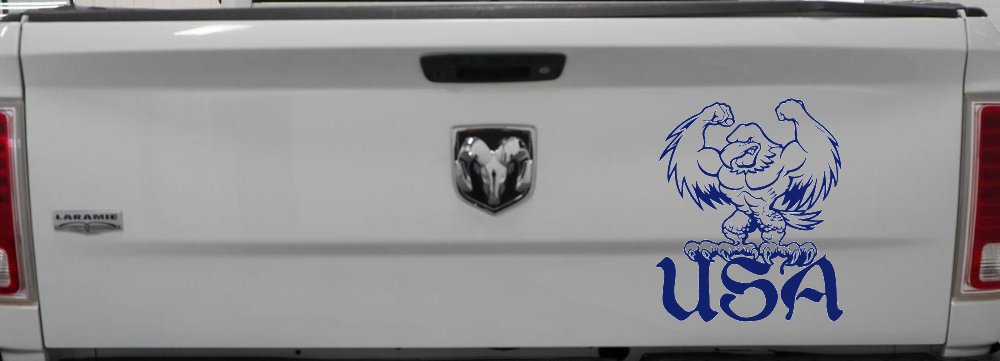 USA Muscle Bald Eagle Military Car or Truck Window Decal Sticker