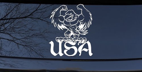 USA Muscle Bald Eagle Military Car or Truck Window Decal Sticker