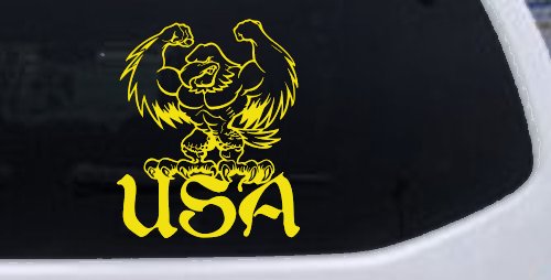 USA Muscle Bald Eagle Military Car or Truck Window Decal Sticker