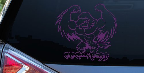 Muscular Bald Eagle Car or Truck Window Decal Sticker