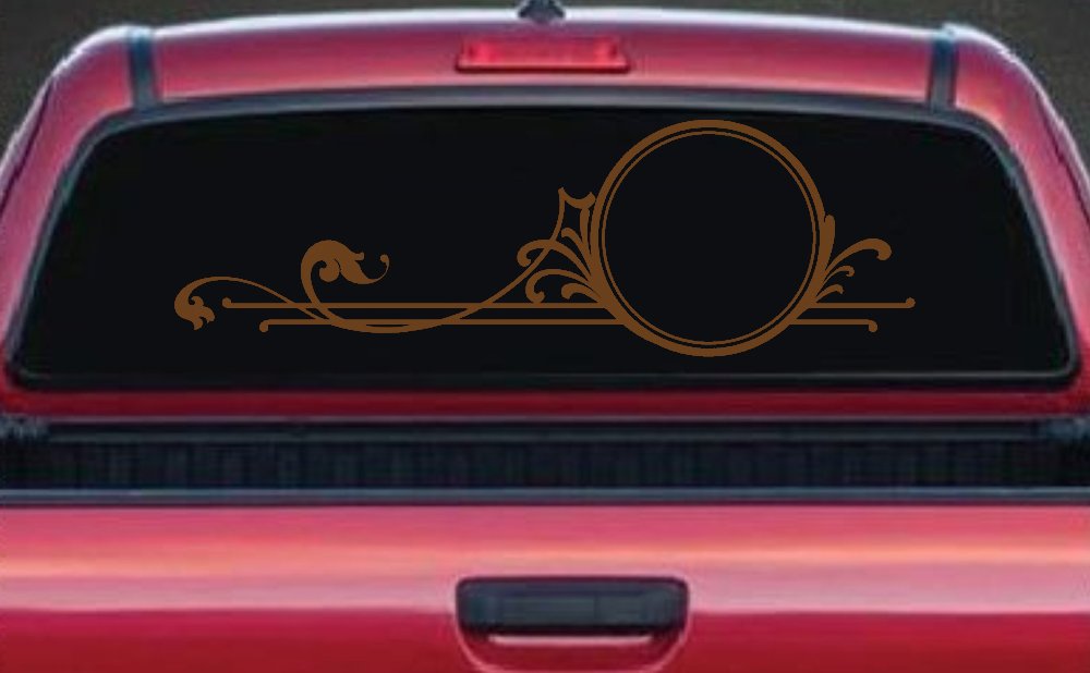 Circle Vine Accents Car or Truck Window Decal Sticker