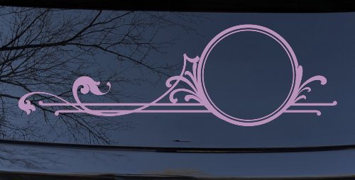 Circle Vine Accents Car or Truck Window Decal Sticker (Lilac)