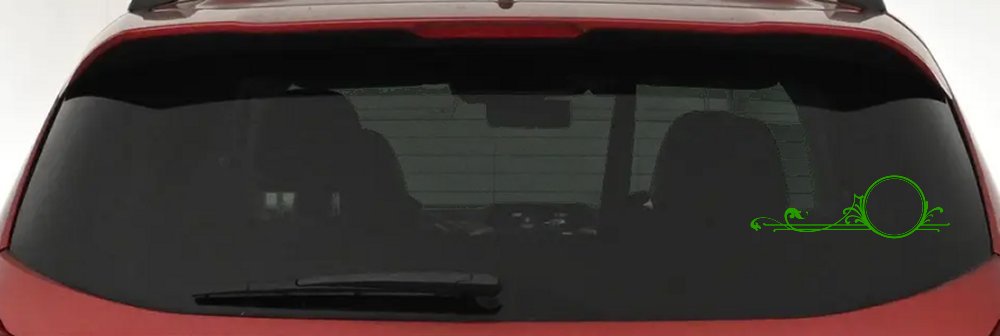Circle Vine Accents Car or Truck Window Decal Sticker