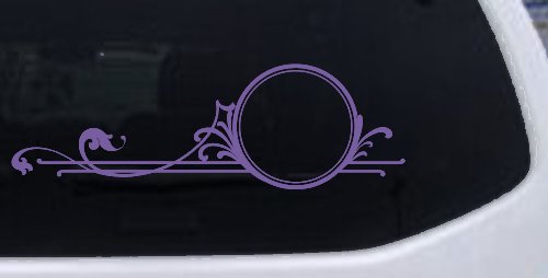 Circle Vine Accents Car or Truck Window Decal Sticker (Purple)
