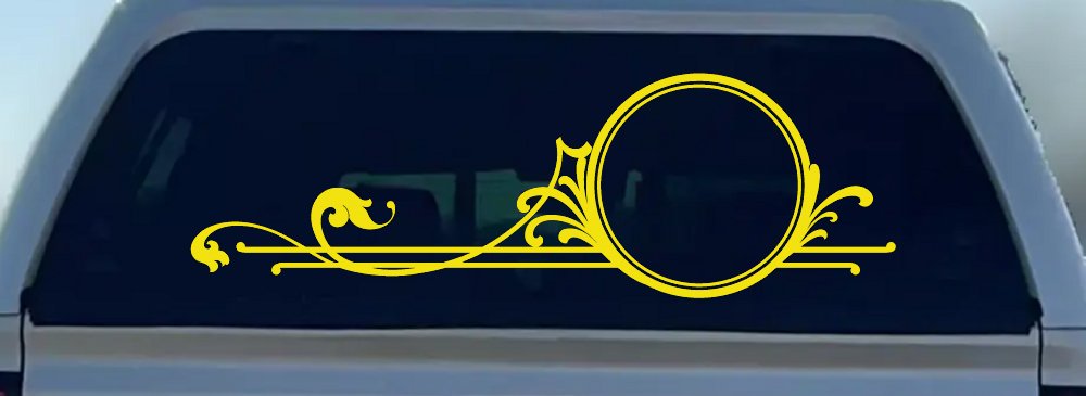 Circle Vine Accents Car or Truck Window Decal Sticker
