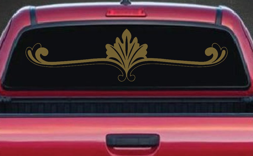 Wide Ornamental Accent Car or Truck Window Decal Sticker