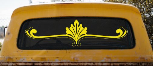 Wide Ornamental Accent Car or Truck Window Decal Sticker
