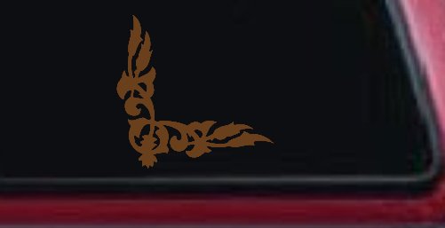 Inside Corner Vine Accent Car or Truck Window Decal Sticker