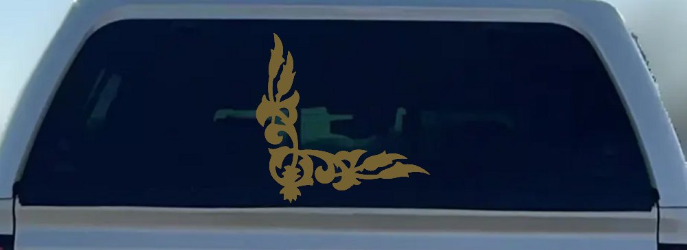 Inside Corner Vine Accent Car or Truck Window Decal Sticker