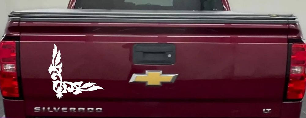 Inside Corner Vine Accent Car or Truck Window Decal Sticker